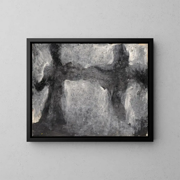 Towards the unknown, he is dead - Louis Soutter — framed artwork on a wall