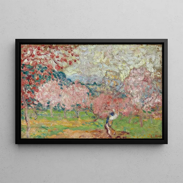 Kersenbomen in bloei in Cagnes - Louis Valtat — ingelijst kunstwerk aan de muur