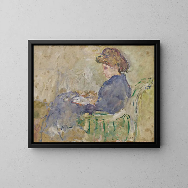 Vrouw zittend opzij - Louis Valtat — ingelijst kunstwerk aan de muur
