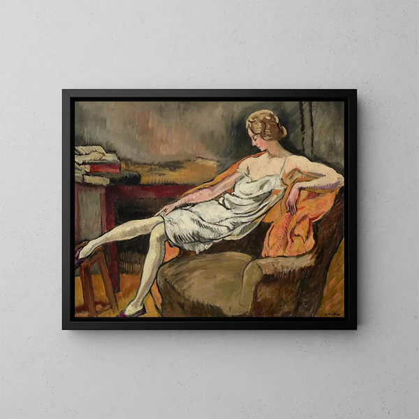 Vrouw in een fauteuil - Louis Valtat — ingelijst kunstwerk aan de muur