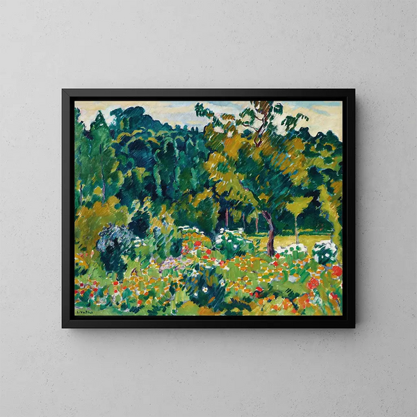 Bloemen tuin in Choisel - Louis Valtat — ingelijst kunstwerk aan de muur