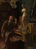 Zelfportret in het atelier - Louis Van Engelen — weergave van het kunstwerk