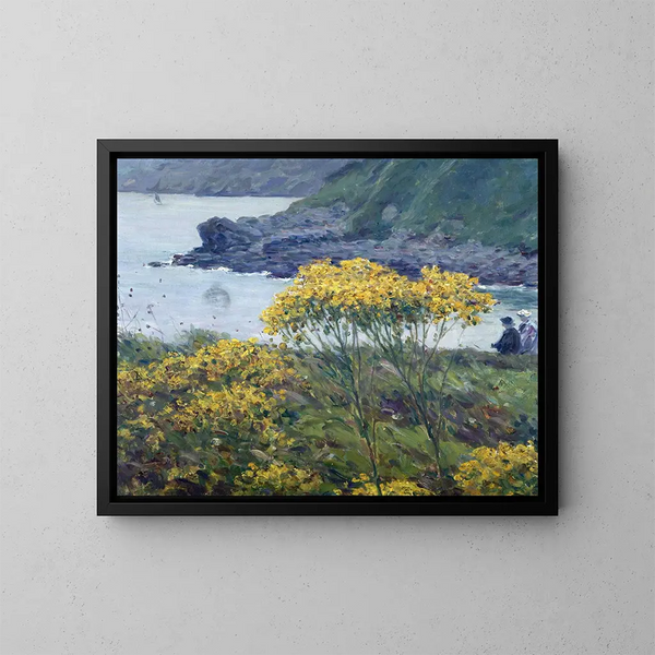 Ombelle yellow - Louis Welden Hawkins — framed artwork on a wall