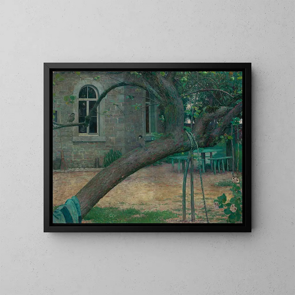 A Corner of the Garden - Louis Welden Hawkins — framed artwork on a wall