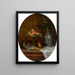 Een stilleven met een pot warme chocolademelk, een mandje pruimen, een compote met druiven en perziken, een bord noten, een eekhoorn en een Chinese vaas - Louise Mercier — ingelijst kunstwerk aan de muur