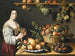 Natuurstudie met fruit en een jonge vrouw - Louise Moillon — weergave van het kunstwerk