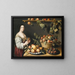 Natuurstudie met fruit en een jonge vrouw - Louise Moillon — ingelijst kunstwerk aan de muur
