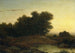 Zicht in het bos bij zonsondergang - Louwrens Hanedoes — weergave van het kunstwerk