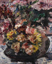 Bloemen in een emmer van brons - Lovis Corinth — weergave van het kunstwerk