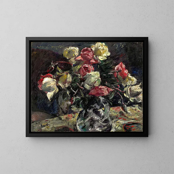 Roses d'Helle - Lovis Corinth — framed artwork on a wall
