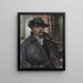 Zelfportret met hoed en jas - Lovis Corinth — ingelijst kunstwerk aan de muur