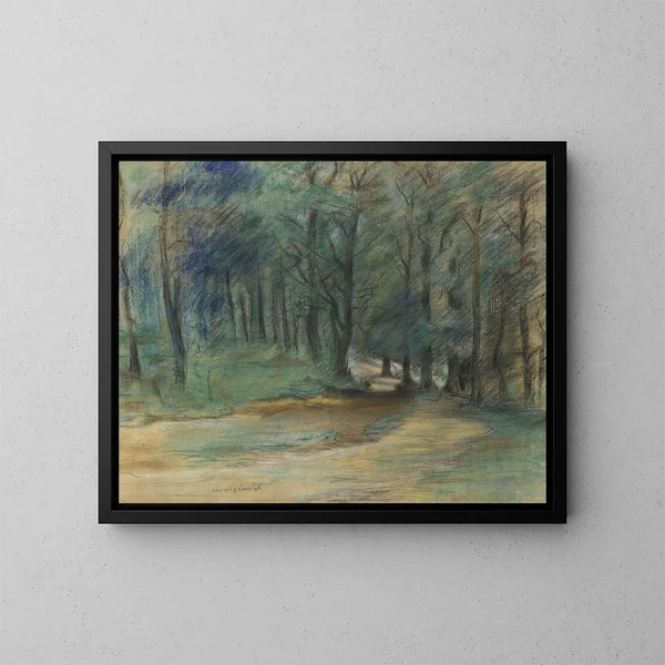 Forest Path Painting - Lovis Corinth — framed artwork on a wall