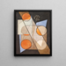 compositie met symmetrische cirkels - László Moholy-Nagy — ingelijst kunstwerk aan de muur