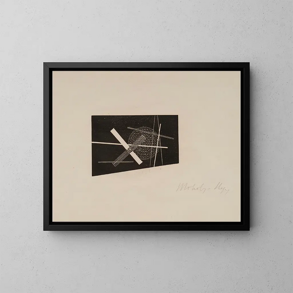 compositie - László Moholy-Nagy — ingelijst kunstwerk aan de muur