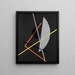 E IV Constructie VII - László Moholy-Nagy — ingelijst kunstwerk aan de muur