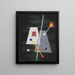 Piramides met afgeknotte toppen - László Moholy-Nagy — ingelijst kunstwerk aan de muur