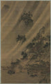 Village fluvial onder een regenstorm - Lu Wenying — weergave van het kunstwerk