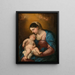 Maagd met Kind - Luca Giordano — ingelijst kunstwerk aan de muur