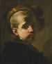 portret van een jongen met een bont hoed - Luca Giordano — weergave van het kunstwerk