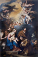 La Sainte Famille vénérée par Saint Antoine de Padoue - Luca Giordano — weergave van het kunstwerk