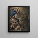De Maagd en het Kind dat verschijnt aan Sint Franciscus van Assisi - Luca Giordano — ingelijst kunstwerk aan de muur