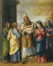 De presentatie in de tempel - Luca Longhi — weergave van het kunstwerk
