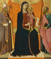 Het Madonna met Kind met Sint Nicolaas en Sint Paulus - Luca di Tommè — weergave van het kunstwerk