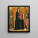 Het Madonna met Kind met Sint Nicolaas en Sint Paulus - Luca di Tommè — ingelijst kunstwerk aan de muur