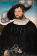 Portret van Monsieur A von Rechenberg - Lucas Cranach de Oude — weergave van het kunstwerk