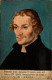 Portret van de hervormer Philipp Melanchthon - Lucas Cranach de Oude — ingelijst kunstwerk aan de muur