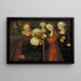 Hercules met Omphale - Lucas Cranach de Oude — ingelijst kunstwerk aan de muur