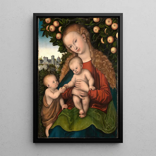 Lucas Cranach the Elder - Maria mit dem Kind und dem Johannesknaben unter dem Apfelbaum.webp