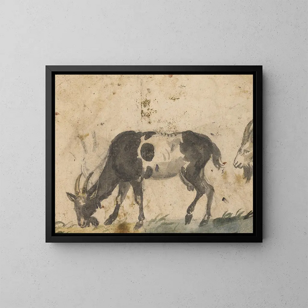 Studie van geiten - Lucas Cranach de Oude — ingelijst kunstwerk aan de muur