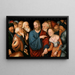 De Christus en de overspelige vrouw - Lucas Cranach de Jonge — ingelijst kunstwerk aan de muur