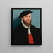 Portrait of a man with a hat - Lucas Cranach the Younger — framed artwork on a wall