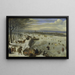 Uitzicht op Antwerpen met de Bevroren Schelde - Lucas van Valckenborch — ingelijst kunstwerk aan de muur