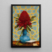 Waratah - Lucien Henry — ingelijst kunstwerk aan de muur