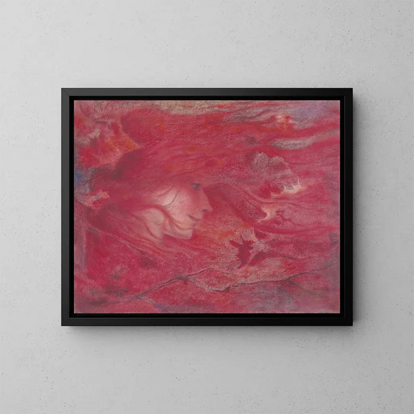 The Storm - Lucien Lévy-Dhurmer — framed artwork on a wall