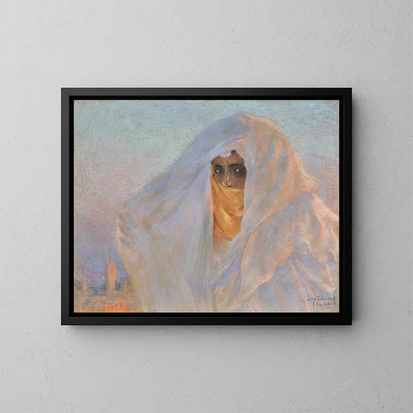 Dame de Marrakech - Lucien Lévy-Dhurmer — framed artwork on a wall
