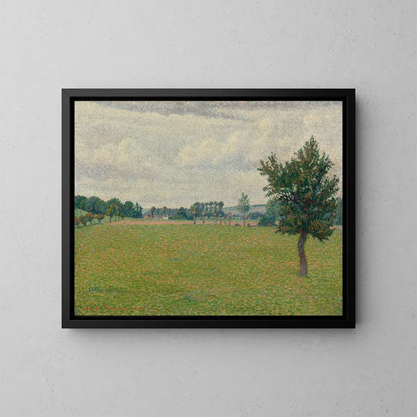 Prairie de Thierceville - Lucien Pissarro — framed artwork on a wall
