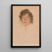 Portret van een vrouw - Lucien Wollès — ingelijst kunstwerk aan de muur