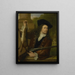 Jan de Hooghe 1650-1731 Anna de Hooghe's Cousin dressed for the shoot - Ludolf Bakhuizen — framed artwork on a wall