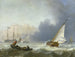 a rough sea with a Dutch yacht - Ludolf Bakhuizen — artwork view
