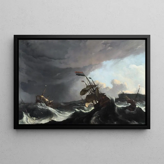 Ludolf Backhuysen - Warships in a Heavy Storm.webp