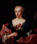 Portret van Faustine Bordoni - Ludovico Mazzanti — weergave van het kunstwerk