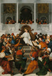 Jezus van twaalf jaar die onderwijst in de Tempel - Ludovico Mazzolino — weergave van het kunstwerk