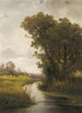 Bomen aan de waterkant - Ludvík Bartók — weergave van het kunstwerk