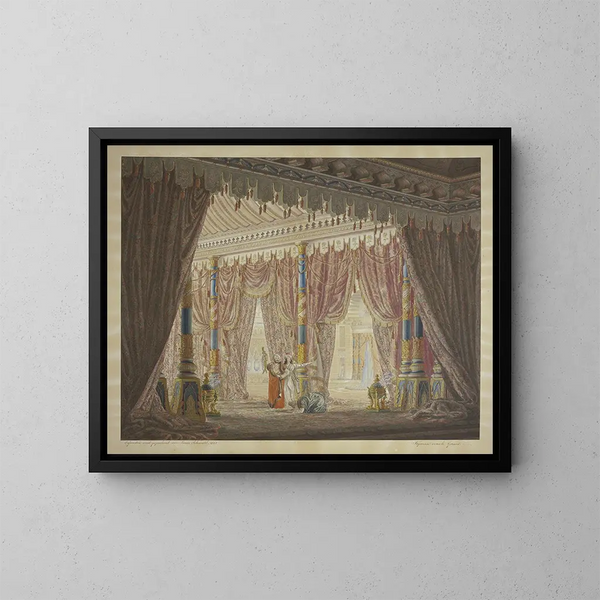Oriental Room - Ludwig Daniel Philipp Schmidt — framed artwork on a wall
