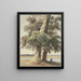 Twee bomen aan de rivier - Ludwig Daniel Philipp Schmidt — ingelijst kunstwerk aan de muur