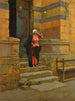 Voor de moskee - Ludwig Deutsch — weergave van het kunstwerk
